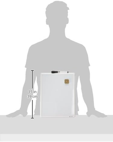 U Brands Contempo Magnetic Dry Erase Board, 11”x14”, White Modern Frame, Includes Magnet and Marker