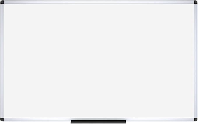 VIZ-PRO Magnetic Dry Erase Board, 72 X 40 Inches, Silver Aluminium Frame