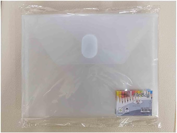 5x7 Small Plastic Envelopes Receipt Check Storage File Holder Case 20 Pack Hook & Loop Closure