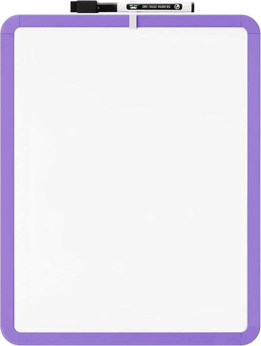 Mr. Pen- Dry Erase Board, 14” x 11” with a Black Dry Erase Marker, Purple Frame, Small White Board, White Board for Kids, White Board for Students, Small Dry Erase Board, Mini White Board