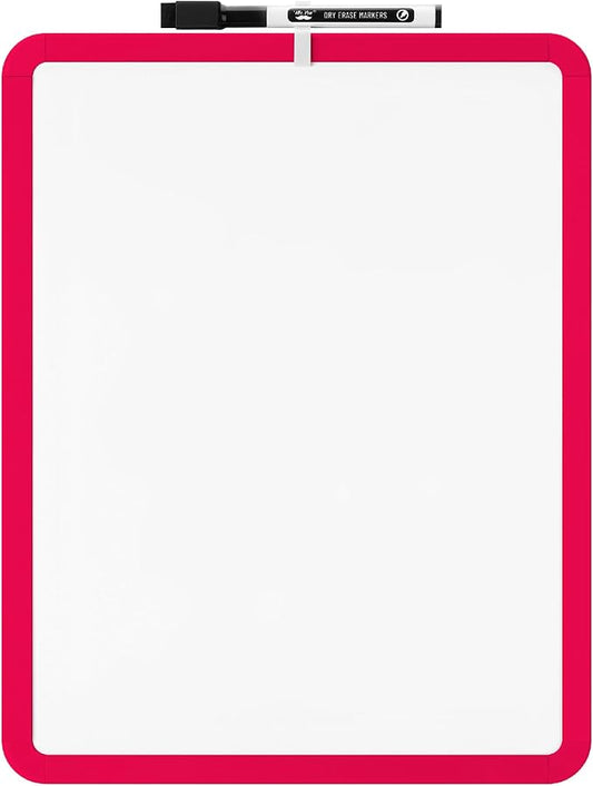 Mr. Pen- Dry Erase Board, 14' x 11', Black Dry Erase Marker, Red Frame, Mini White Board for Kids & Students