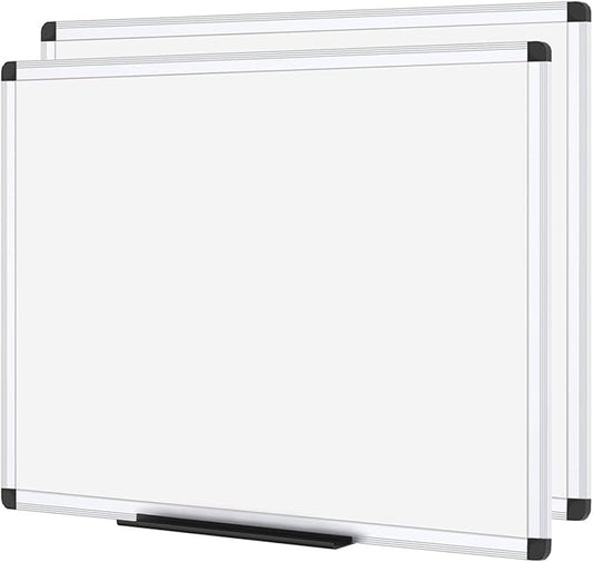 VIZ-PRO Magnetic Whiteboard/Dry Erase Board, 48 X 36 Inches, Pack of 2