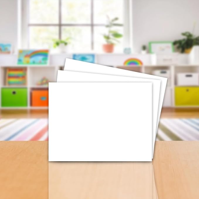 School Smart Railroad Board, 22 x 28 Inches, 4-Ply, White, Pack of 100