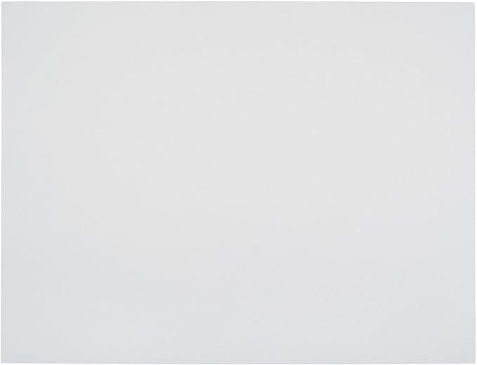 School Smart Railroad Board, 22 x 28 Inches, 6-Ply, White, Pack of 100