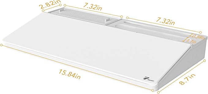 TOWON Small Desktop Whiteboard with Artificial Potted Plant & Nano Incense Stone Aromatic, Dry Erase Board for Desk Notes, Desktop Whiteboard Notepad Dry Erase with Organizer for Home Office Décor