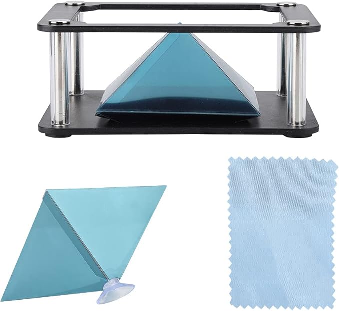 Smartphone Hologram Projector, 3D Holographic Display Stand 3.5-6inch Mobile Phone Hologram Projector Bracket (Cylindrical )