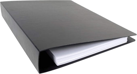17x11 Binder Poly Panel Featuring a 2" Angle-D Ring Black