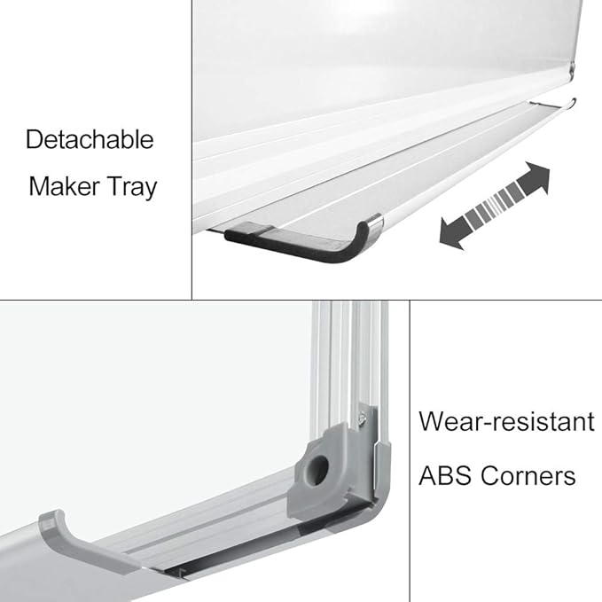 XIWODE Magnetic Dry Erase Board,Whiteboard for Wall,18 x 24 inches, Whiteboard Marker Board Writing Board,Silver Aluminum Frame, Durable,Whiteboard for Home School & Office