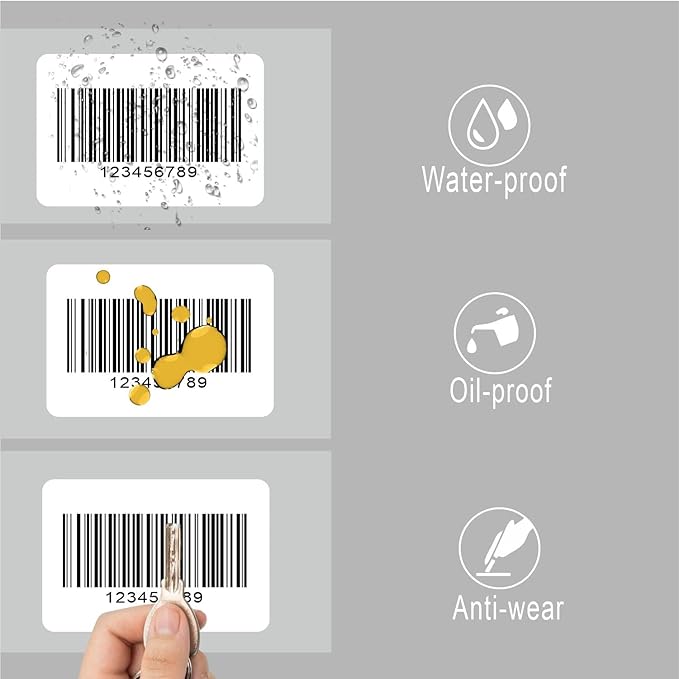 HYBSK 3x2 inch Direct Thermal Label Paper for Barcodes, Address, Compatible with Rollo Label Printer & Zebra Desktop Printers (3"x2",White)