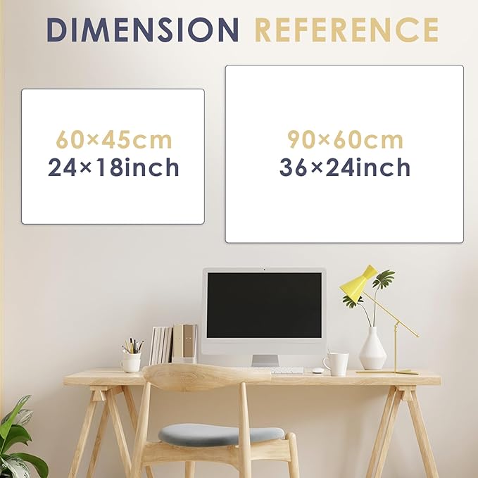 MAKELLO Dry Erase Calendar for Wall, Large White Board Calendar with Next Month for Office, Family, Kitchen and Bedroom, 36x24 inches