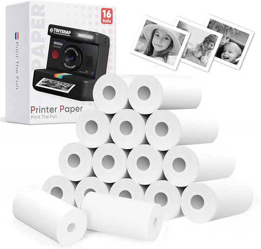 16 Rolls Instant Print Camera for Kids Refill Print Paper,HD Printing Thermal Print Paper Set Portable Refill Print Paper
