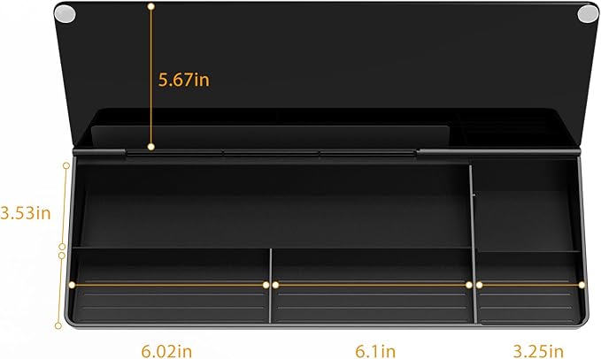 TOWON Black Whiteboard for Desk with Artificial Potted Plant & Nano Incense Stone Aromatic, Desktop Dry Erase Notepad with Storage, Desk Accessories Tray with Organizer for Home Office