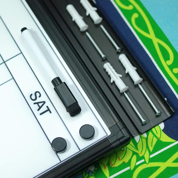 Lockways Dry Erase Calendar Whiteboard, Framed Magnetic Whiteboard Calendar 36 x 24 Inch, Ultra-Slim Black Aluminium Frame