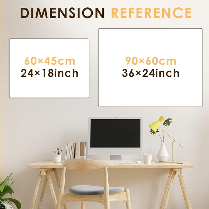 MAKELLO Dry Erase Calendar for Wall 36x24 in, Large Calendar Whiteboard with Cork Board for Office, Home, School, Family, Kitchen and Bedroom, 3' x 2'
