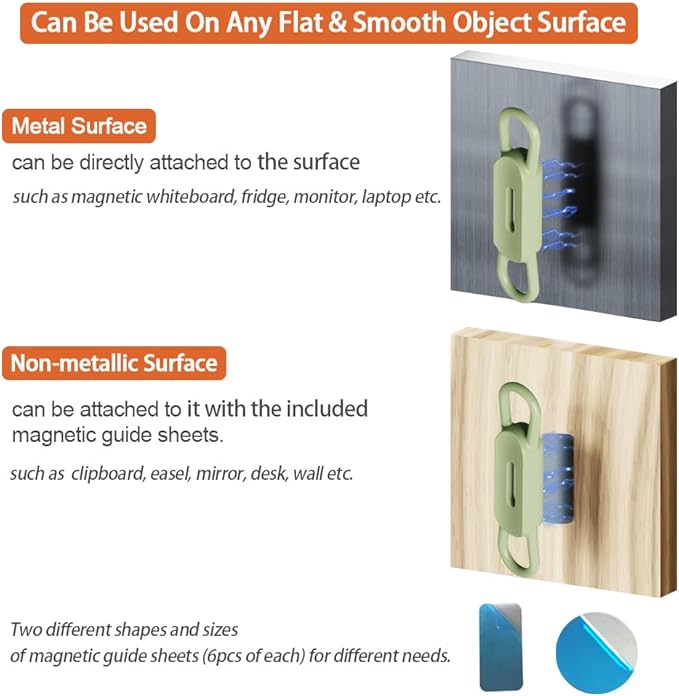 12 Pack Magnetic Pen Holder for Refrigerator, Silicone Magnetic Pencil Holder for Locker, Magnetic Dry Erase Marker Holder for Whiteboard, Desk, Clipboard (6 colour)