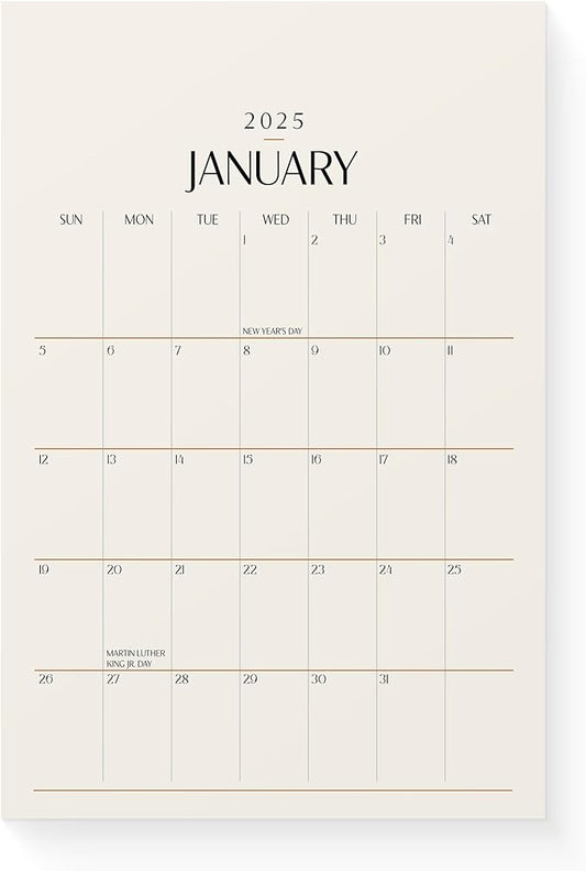 Magnetic Calendar for Refrigerator 2025 - Versatile 6x9 2025 Fridge Calendar Runs Until June 2026 - Easy Planning with Aesthetic Fridge Calendar Magnet - Karto - Beige
