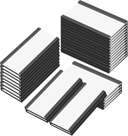 Magentic Label Holders 3x6 Inch, Magnetic Labels for Shelving,Magnetic Data Card Holders File Cabinet Labels,Pack of 30