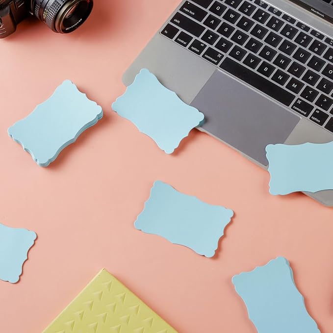 120 Pieces Small Mini Business Cards Vintage Assorted Colors Blank Note Cards Gift Word Card for Business Cards, Gift Cards (Light Blue, 3.66x 2.36 inches)