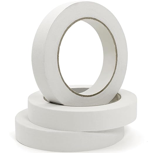 164 Yards Freezer Tape, Writable Surface, Low Temperature Resistance, Easy Tear and Residue-Free Removal, Ideal for Food Containers and Refrigerators, Includes 3 Rolls, Each 0.79 Inch by 54.68 Yards