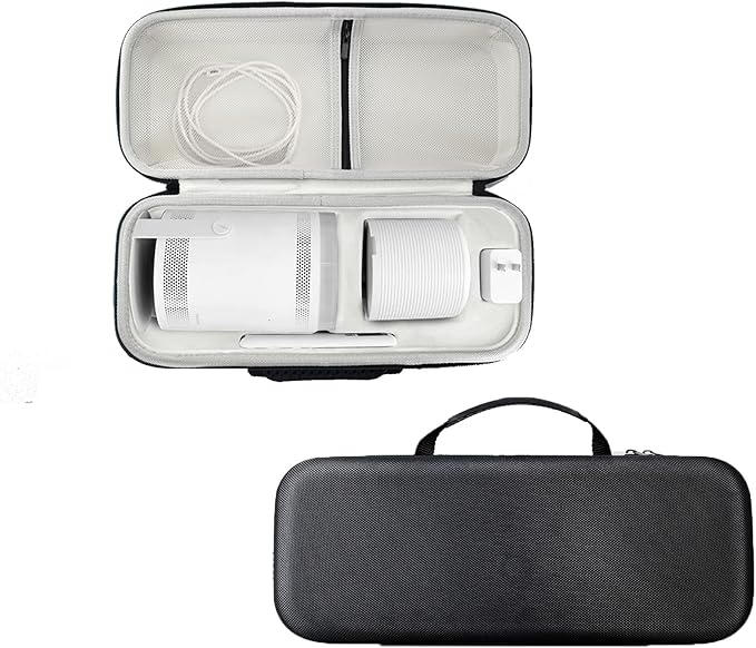 Case for Samsung The Freestyle Projector,EVA Hard Shell Travel Carrying Storage Case Bag for Samsung The Freestyle Portable Projector (Black)