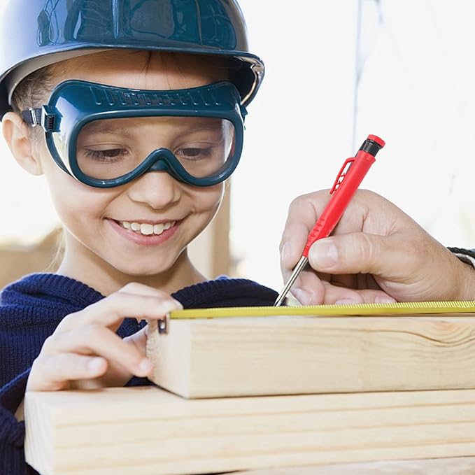 36 Pcs 2.8mm Pencil Lead Refills for Carpenter Pencil Mark Pencils Solid Deep Hole Mechanical Construction Pencil Replacements Study Pencil Leads for Architect Woodworking Marking Scribe Tools-Black