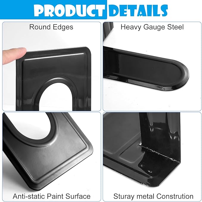 14 PCS/7 Pair Bookends,Book Ends for Shelves,Metal Bookends,Heavy Duty Bookends,Black Book Ends,Non-Skid Bookend,Universal Book Stopper for Heavy Books/Movies/CDs,Office Home,6.5 x 4.9 x 5.7in