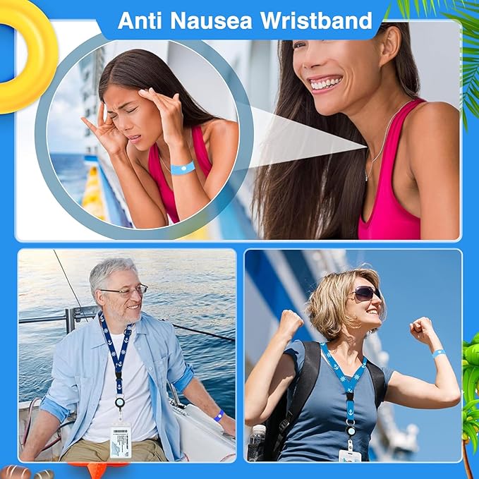 15 Pcs Cruise Essentials Accessories Kit Must Haves Set Include Non-Surge Power Strip, Retractable Cruise Lanyards for Ship Card, Luggage Tags Holder, Towel Bands, Anti Nausea Wristband, Magnetic Hook