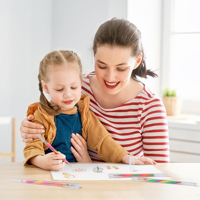 12 Pack Mixing of 3 Colors Rainbow Gel Pens Color Changing Ballpoint Pen Glitter Pen Set for Adults Coloring Books Drawing Doodling Scrapbooking Notes