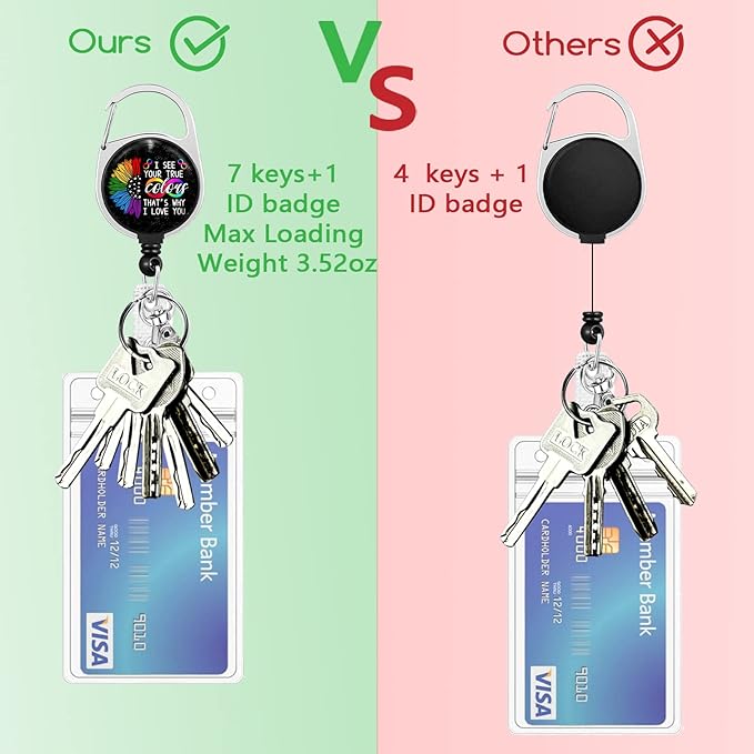 ID Badge Holder with Breakaway Lanyard, Retractable Badge Reel Heavy Duty, Autism Awareness Lanyards for ID Badges Ajustable, Teacher Nurse Work Office Gifts