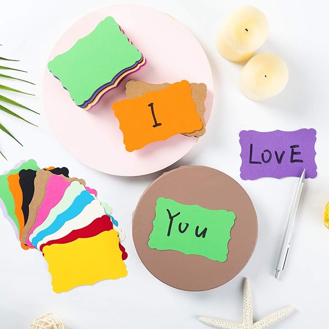 120 Pieces Small Mini Business Cards Vintage Assorted Colors Blank Note Cards Gift Word Card for Business Cards, Gift Cards (12 Colors, 3 x 5 inches)