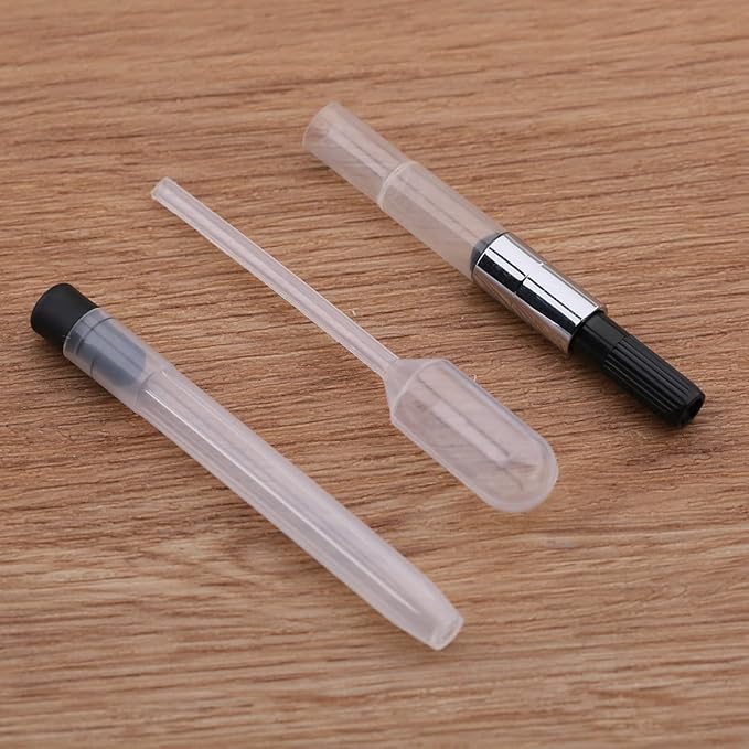 Majohn A2 Press Fountain Pen Extra Fine Nib with Box, Retractable Lake Blue Resin Ink Pen with Converter Writing Set (Black Clip Version)