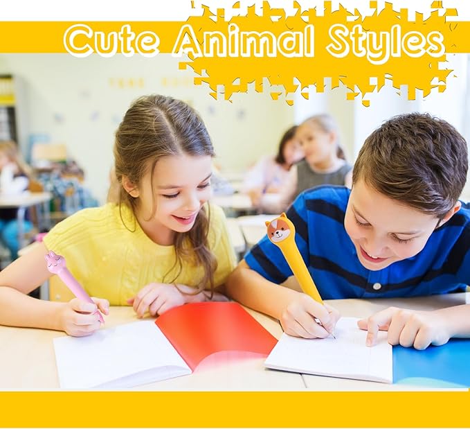 12pcs Cute Kawaii Pens For Girls Back to School Supplies Stationary Cool Pens for Teenage Girls Gifts Easter Baskets Stuffers Gifts for Tweens Girls Stress Relief Gel Ink Pens