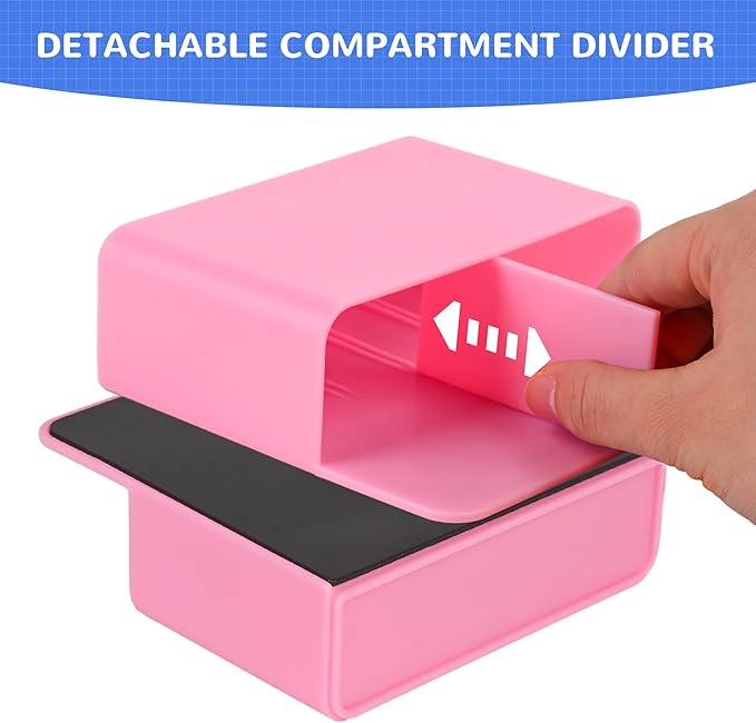 Magnetic Dry Erase Marker Holder, Magnetic Pen Marker Holder for Whiteboard, Fridge, Locker Accessories, School, Office, Home, Magnet Pen Cup,1 Pack, Pink