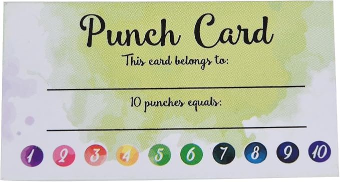 120 PCS Behavior Reward Punch cards for Kids,suit for Classroom Student Awards Loyalty,Reward Customer Business Incentive Loyalty (water color)
