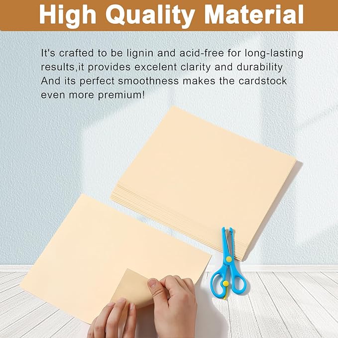 120 Sheets Shimmer Cream Cardstock 8.5 x 11 Off White Paper, 250gsm/92lb Premium Ivory Paper Card Stock for Cards Making, Business Cards, Wedding Invitations, Anniversaries, Menus