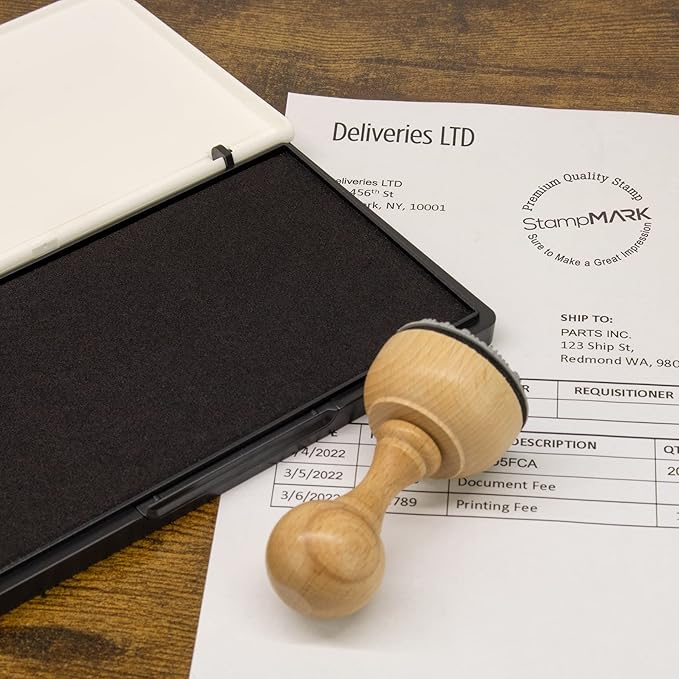 Premium Stamp Pad Large Size 3.5" x 6" - for Traditional Rubber Stamps - Felt Pad Blue Color