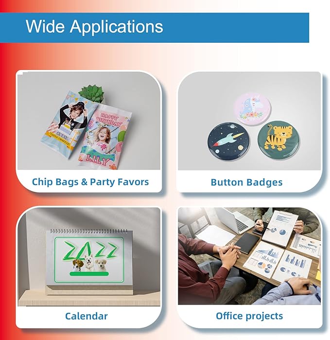 220 Sheets Inkjet Glossy Thin Paper 8.5x11 inch 30lb 120gsm A4 Letter Size For Brochure Printing, CustomChip Bag Party Favors,Single Side, Suitable for All Dye Ink HP001