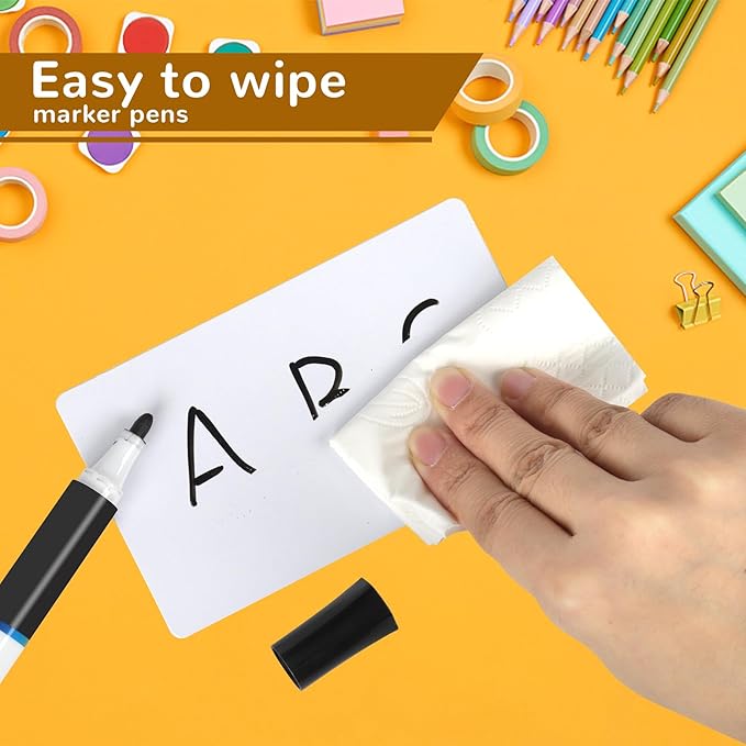 120 Pcs Dry Erase Index Cards Notecards Blank Reusable Flash Cards Sheets Game Cards Study Business Note Cards for School Office Housework Taking To Do List (Rainbow, 4×6 Inch)