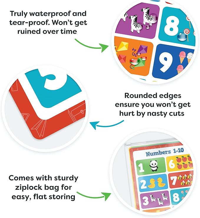 20 Classroom Educational Posters For Preschoolers Toddlers Kindergarten Elementary - 16" x 11" - 20pcs - Learning For Toddlers Wall Preschool Kindergarten Kids Posters Classroom Supplies Decor