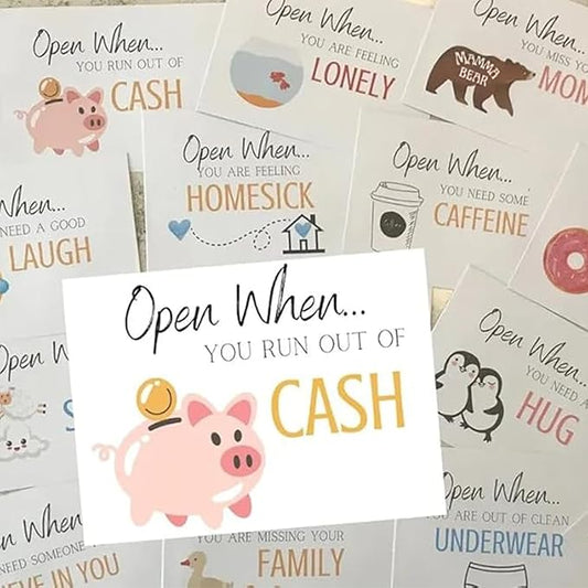 16 Pieces Open When Envelopes, University College Gifts, Leaving Home Gift, Custom Going Away to College Gift, College Daughter Son Gift