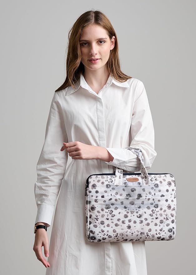 Maison d'Hermine Laptop Bag upto 15.6 inch Stain and water repellent Cotton canvas - Cheeta