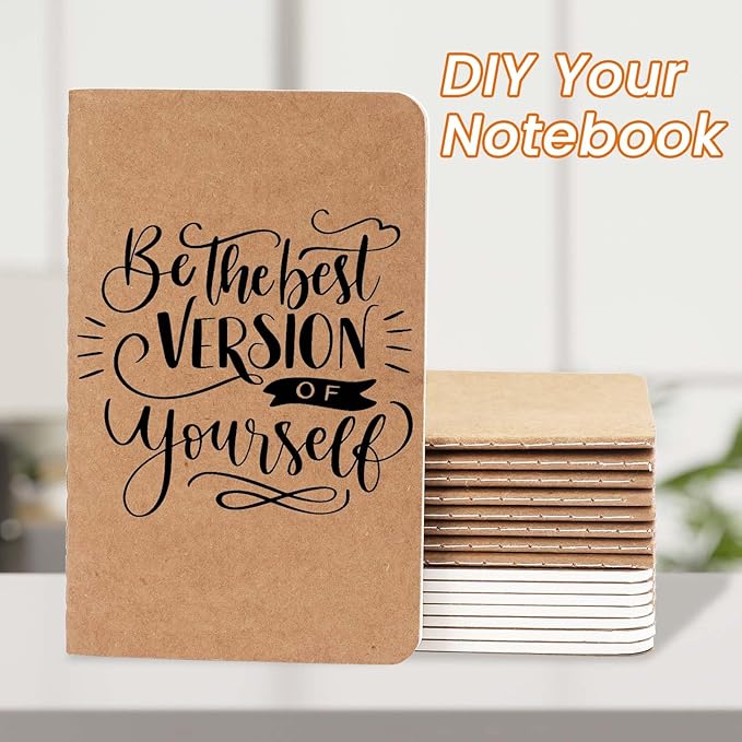 16PCS Mini Notebooks Bulk, 3.5" x 5.5", Brown, 60 Pages Blank Paper Small Pocket Notebook Set, Mini Journal Memo Notepads for Kids, Students, Traveler, School Office Supplies