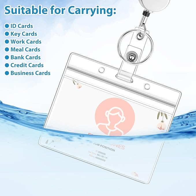 Lanyards for Id Badges 3 Pack Badge Lanyard with 6 Pcs Id Badge Holder Retractable Stainless Steel Teacher Lanyards Cruise Ship Lanyards for Girl Women (Gold, Silver, Bright Blue)