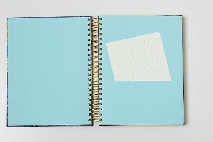 300 Pages Journal 100GSM Pages 3 Pockets Thick Superhard Cover Spiral Notebook 8.5x11 college ruled Spiral Journal Van Gogh Notebook Spiral Bound Journals for Women Writing School, Gift Starry Night Notebook