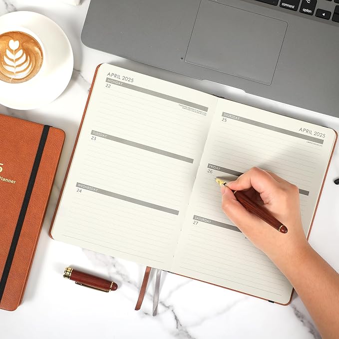 2025 Planner - Planner 2025 Weekly and Monthly with Stickers, JAN. 2025 - DEC. 2025, 5.75" X 8.25", 2025 Calendar Planner Premium Paper, Pen Holder, Inner Pocket and 44 Notes Pages