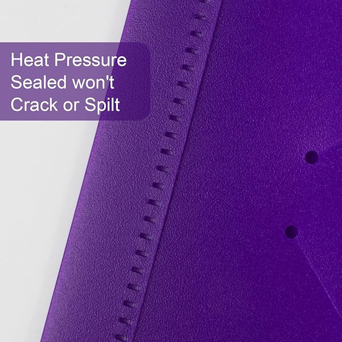 12-Pack Plastic Folders with Pockets,2-Pocket Poly Folders Holds 8-1/2" x 11" Paper for School/Office/Home, Purple