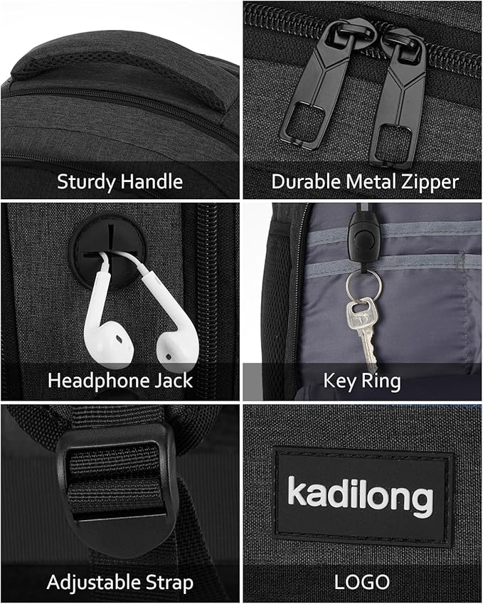 17.3 Inch Backpack for Men,Book Bag School Backpacks for Teen Boys with USB Charger,Back Pack Bagpack Mochilas for Workout Business College High School Schooler,Black