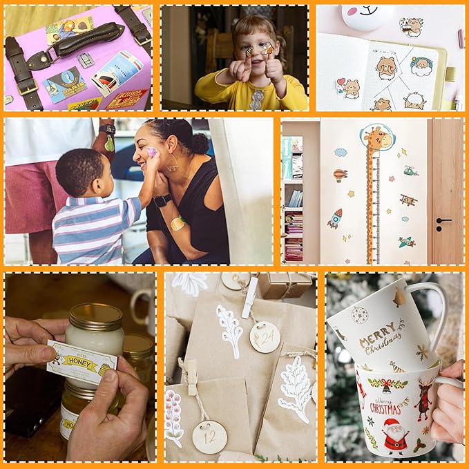 20 PCS Sticker Paper for Inkjet Printer,Printable Vinyl Sticker Paper Dries Quickly Vivid Colors,8.5"x11" Tear Resistant Printable Vinyl,Glossy White,Inkjet & Laser Printer