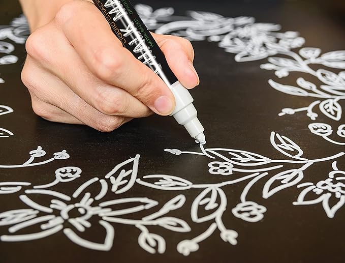 Better Office Products Magnetic A-Frame Chalkboard Sign, Extra Large 20" x 40", Standing Chalkboard Easel, with Chalk Marker + Chalk & Eraser, Sandwich Board Outdoor Sidewalk Sign,(Whitewash)