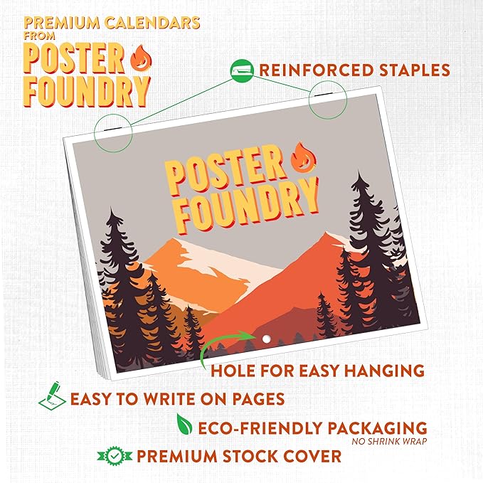 Maine Calendar 2025 Monthly Wall Calender 12 Month | American Made In The USA